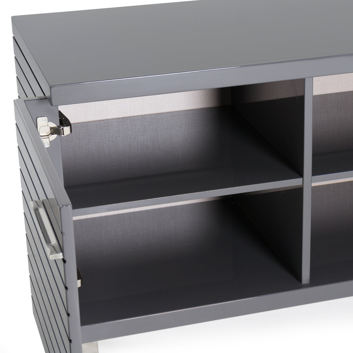 Splendor - Grey High Gloss Slatted Buffet by VIG Furniture - View 7