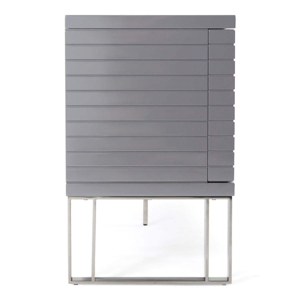 Splendor - Grey High Gloss Slatted Buffet by VIG Furniture - View 5