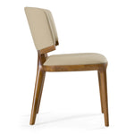 Stanley - Contemporary Beige Leatherette and Walnut Dining Chair (Set of 2) by VIG Furniture - View 4
