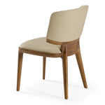 Stanley - Contemporary Beige Leatherette and Walnut Dining Chair (Set of 2) by VIG Furniture - View 9