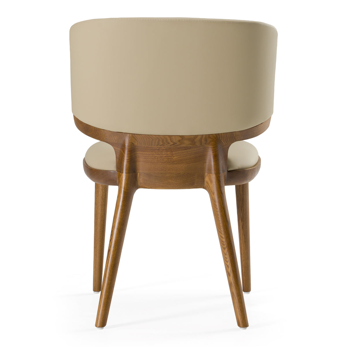 Stanley - Contemporary Beige Leatherette and Walnut Dining Chair (Set of 2) by VIG Furniture - View 5