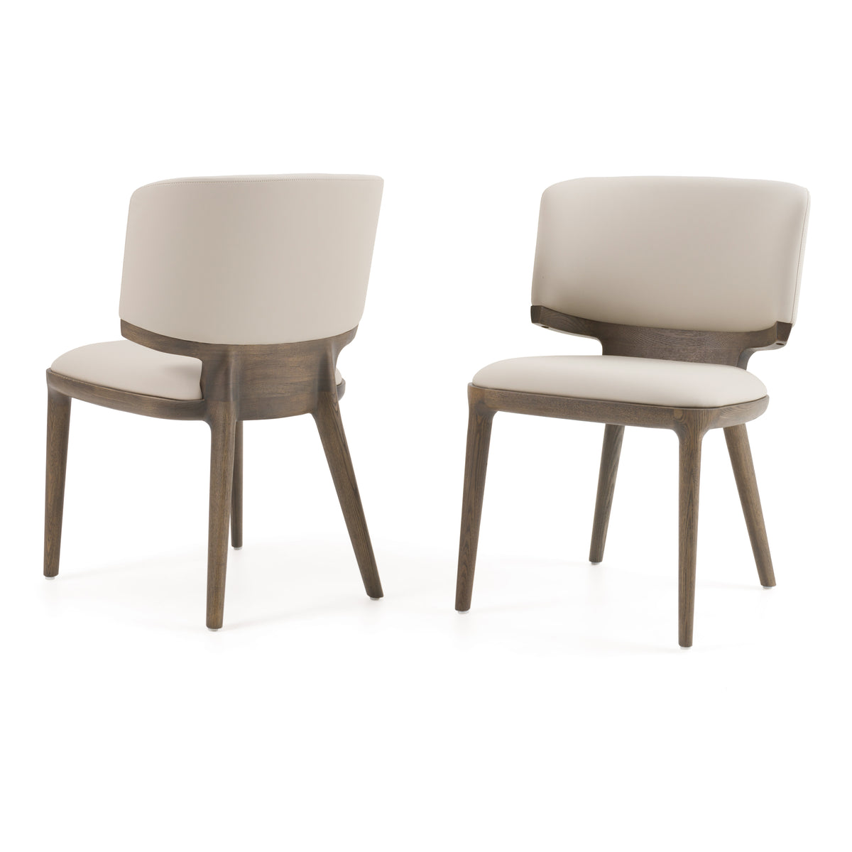 Stanley Contemporary Grey Leatherette and Grey Ash Dining Chair (Set of 2) by VIG Furniture - View 6