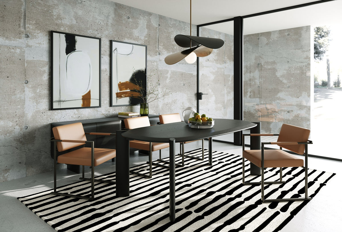 Steven - Modern Black Oval Dining Table by VIG Furniture - View 6