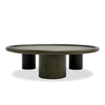 Strauss - Contemporary Brown Ash Round Nesting Table Set by VIG Furniture - View 2