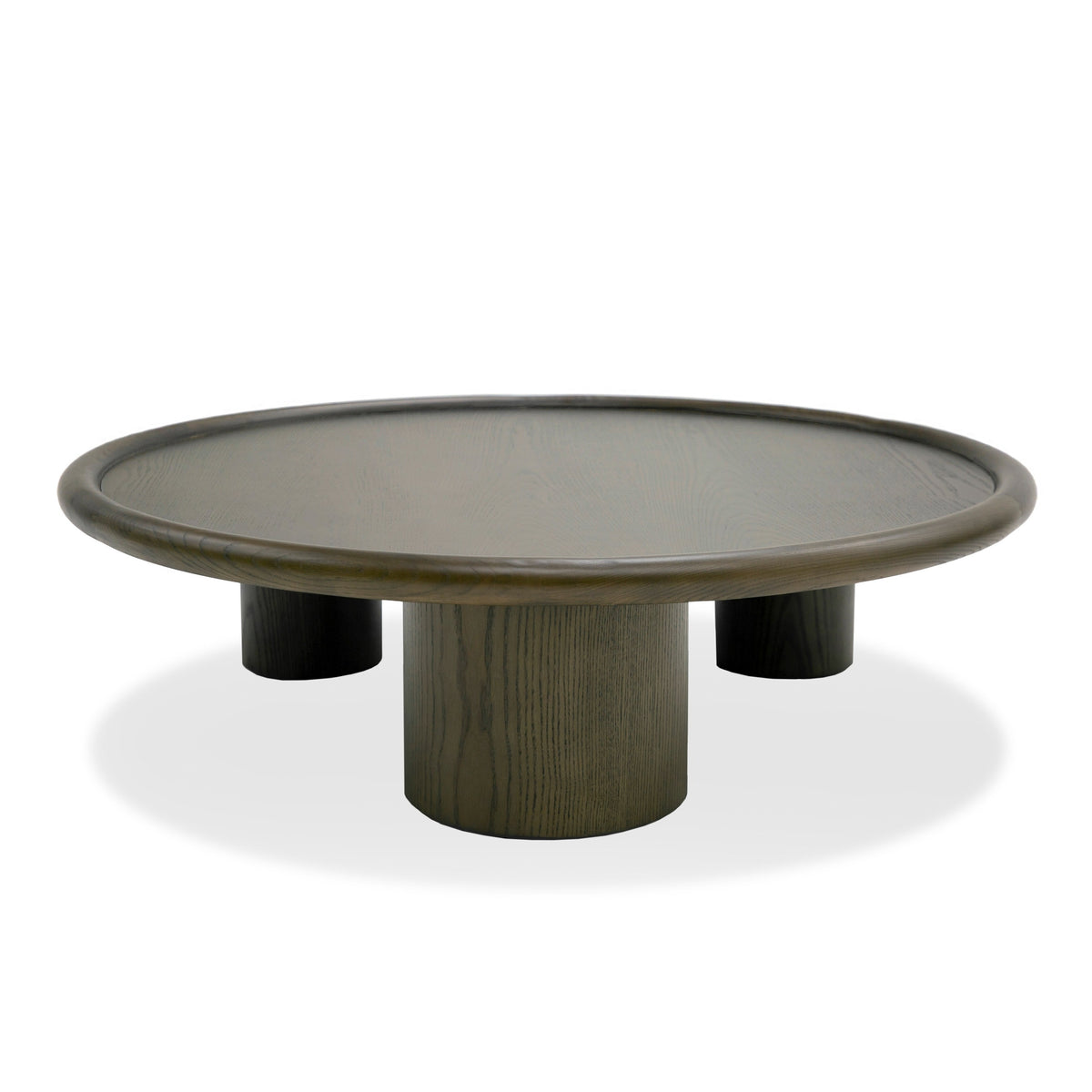 Strauss - Contemporary Brown Ash Round Nesting Table Set by VIG Furniture - View 3