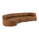 Stuart - Contemporary Brown Leather Left Facing Chaise Sectional Sofa by VIG Furniture - View 7