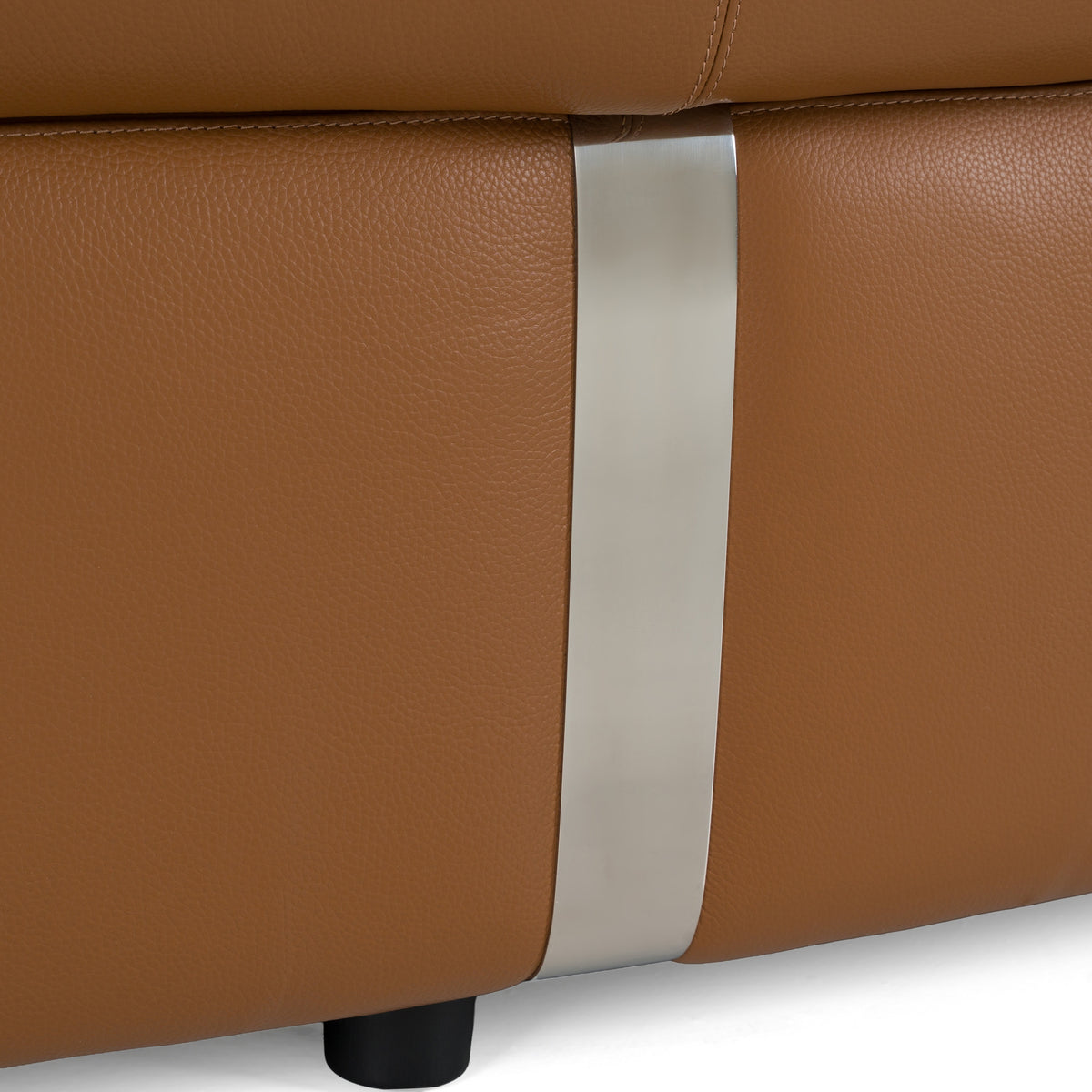 Stuart - Contemporary Brown Leather Left Facing Chaise Sectional Sofa by VIG Furniture - View 10