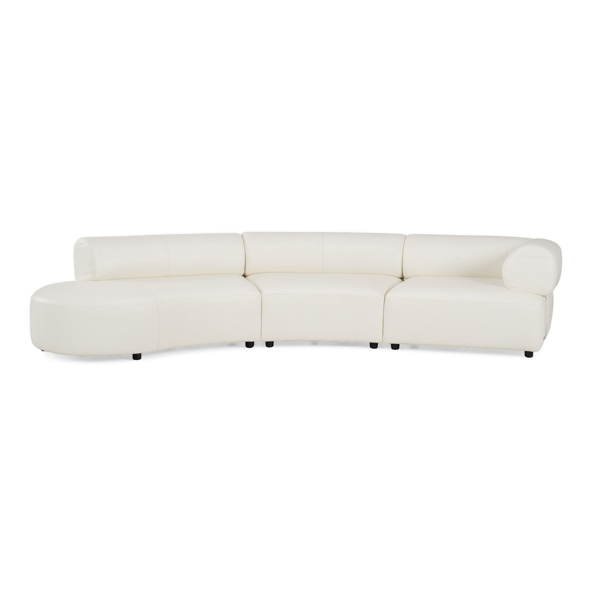 Stuart - Contemporary White Leather Left Facing Chaise Sectional Sofa by VIG Furniture - View 1
