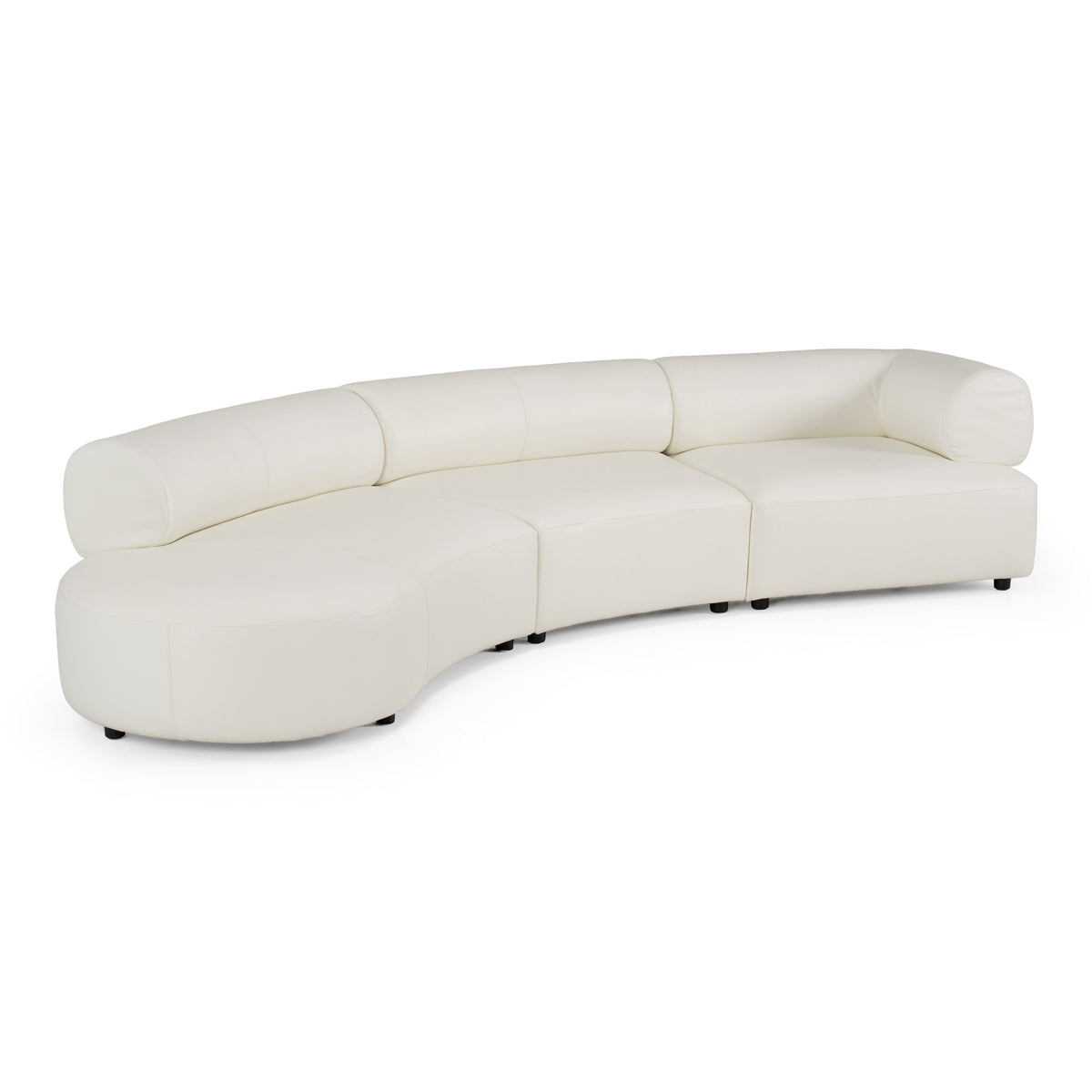 Stuart - Contemporary White Leather Left Facing Chaise Sectional Sofa by VIG Furniture - View 7