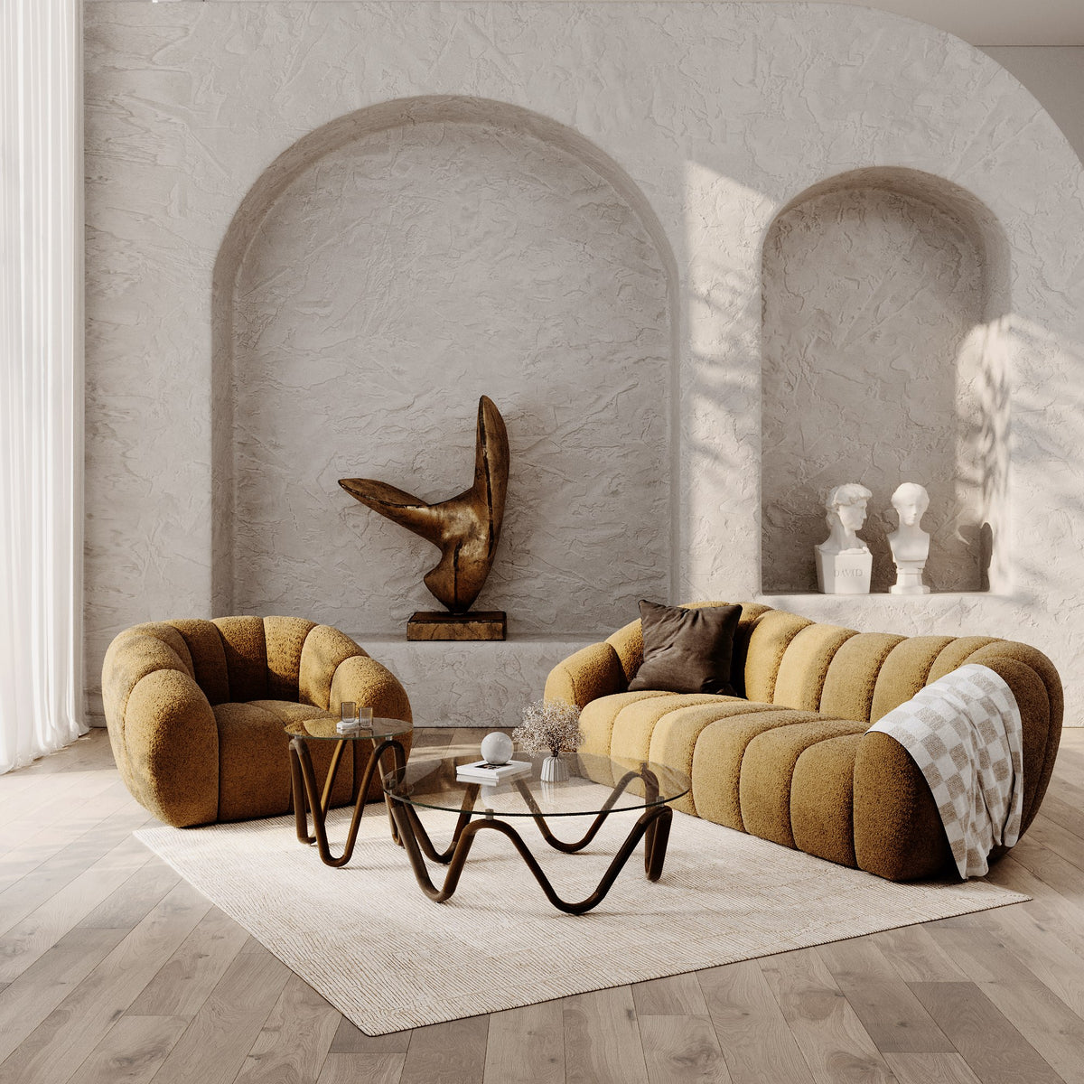 Suki - Modern Camel Fabric Sofa by VIG Furniture - View 5