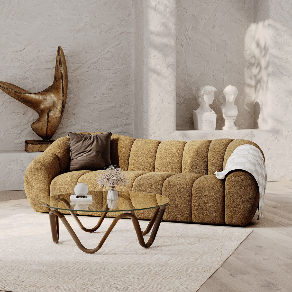 Suki - Modern Camel Fabric Sofa by VIG Furniture - View 6