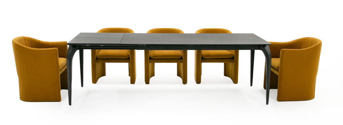 Suri - Modern Black Ceramic Extendable 71"/94.5" Dining Table by VIG Furniture - View 2