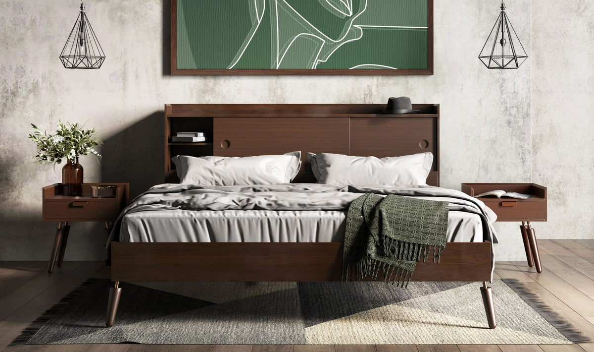 Sutton - Eastern King Mid-Century Elisa Acacia Wood Bed by VIG Furniture - View 8