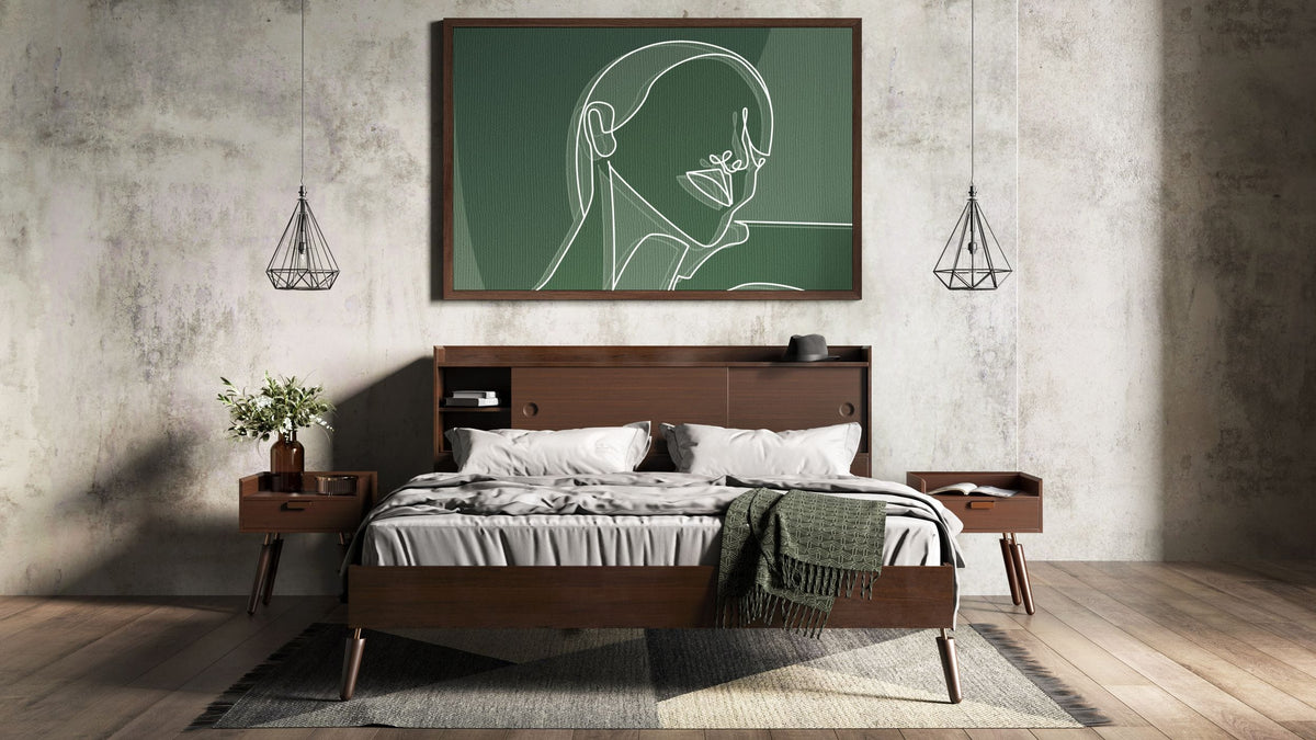 Sutton - Eastern King Mid-Century Elisa Acacia Wood Bed by VIG Furniture - View 1