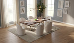Addy Modern Walnut & Stainless Steel Dining Table by VIG Furniture - View 10