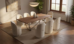 Addy Modern Walnut & Stainless Steel Dining Table by VIG Furniture - View 6