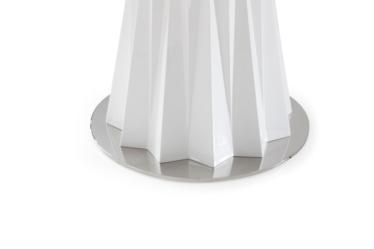 Cabaret Modern White Round Dining Table by VIG Furniture - View 3