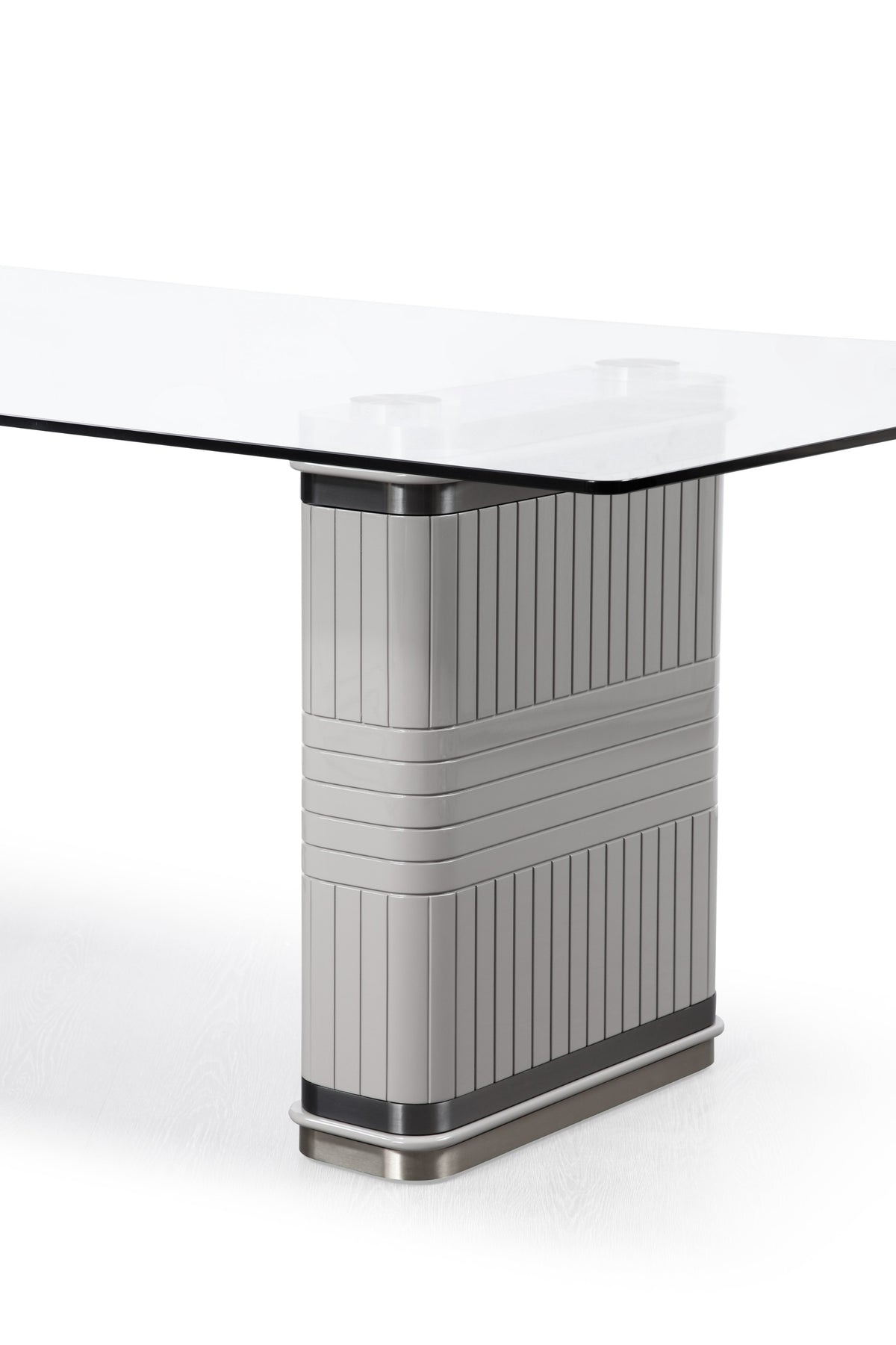 T2397 - Glass + White + Gold Dining Table by VIG Furniture - View 4