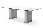 T2397 - Glass + White + Gold Dining Table by VIG Furniture - View 3