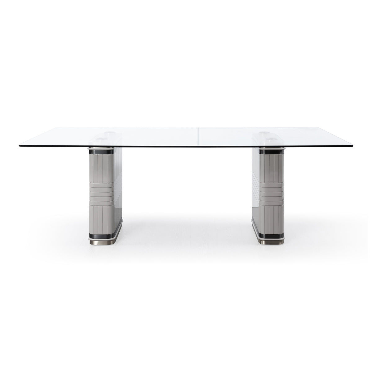 T2397 - Glass + White + Gold Dining Table by VIG Furniture - View 1