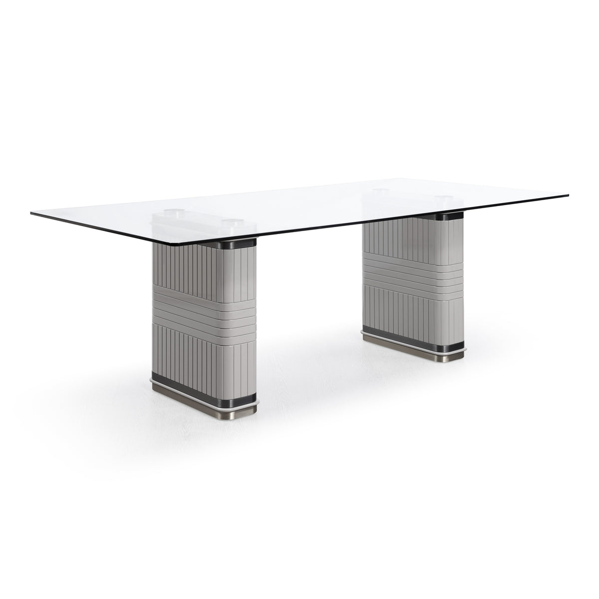 T2397 - Glass + White + Gold Dining Table by VIG Furniture - View 5