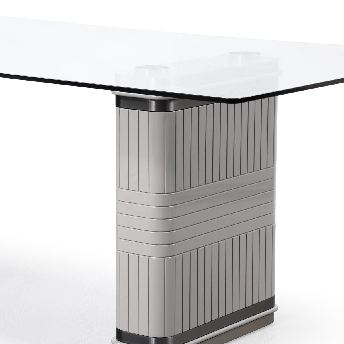 T2397 - Glass + White + Gold Dining Table by VIG Furniture - View 6