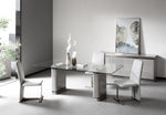 T2397 - Glass + White + Gold Dining Table by VIG Furniture - View 2