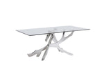 Legend Modern Glass & Stainless Steel Dining Table by VIG Furniture - View 2