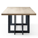 T8963 - Natural Oak + Black Metal Dining Table by VIG Furniture - View 4