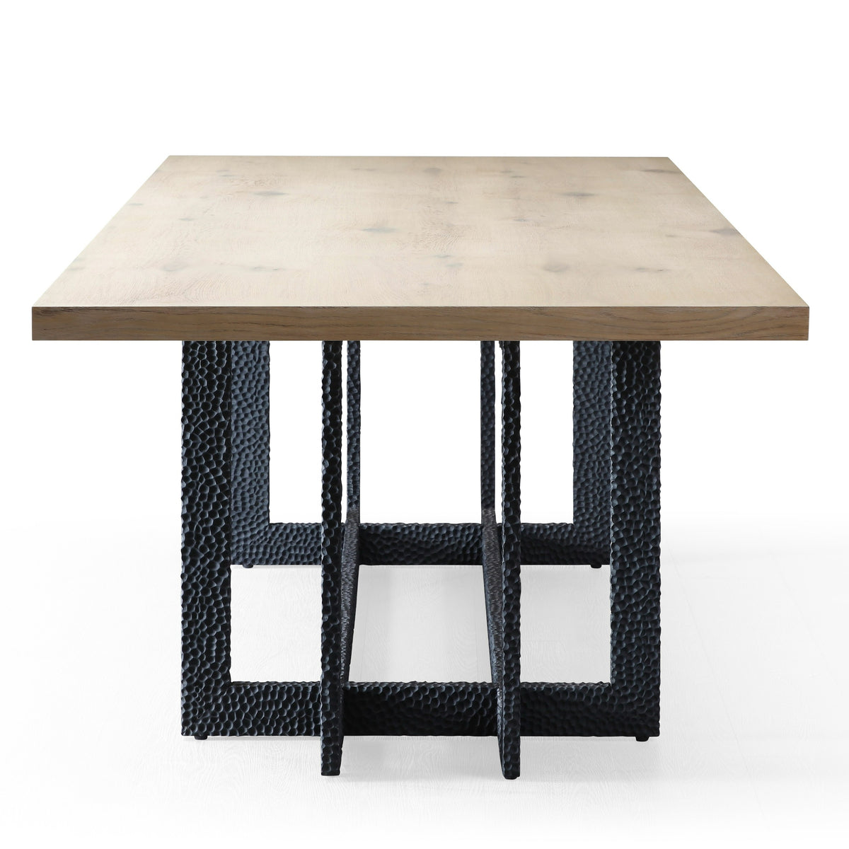 T8963 - Natural Oak + Black Metal Dining Table by VIG Furniture - View 4
