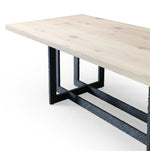 T8963 - Natural Oak + Black Metal Dining Table by VIG Furniture - View 5