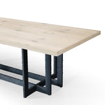 T8963 - Natural Oak + Black Metal Dining Table by VIG Furniture - View 6