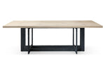T8963 - Natural Oak + Black Metal Dining Table by VIG Furniture - View 2
