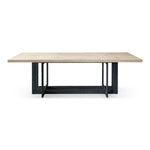 T8963 - Natural Oak + Black Metal Dining Table by VIG Furniture - View 1