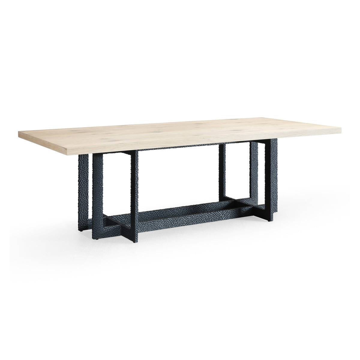 T8963 - Natural Oak + Black Metal Dining Table by VIG Furniture - View 8