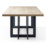 T8963 - Natural Oak + Black Metal Dining Table by VIG Furniture - View 9