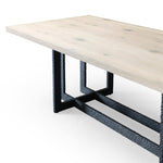 T8963 - Natural Oak + Black Metal Dining Table by VIG Furniture - View 10