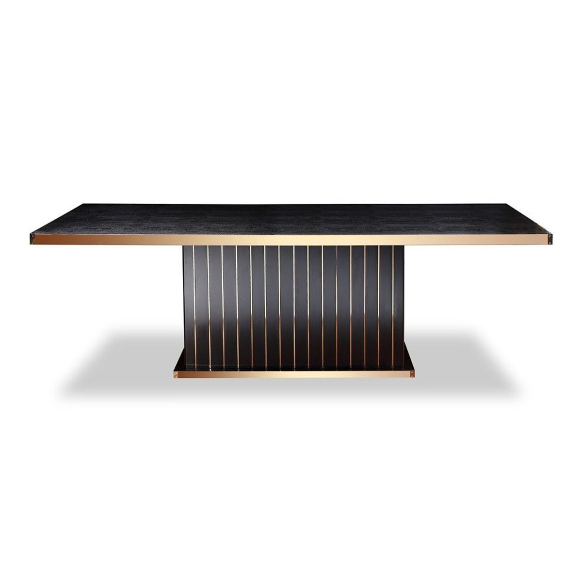 Talin Modern Black Crocodile & Rosegold Dining Table by VIG Furniture - View 1