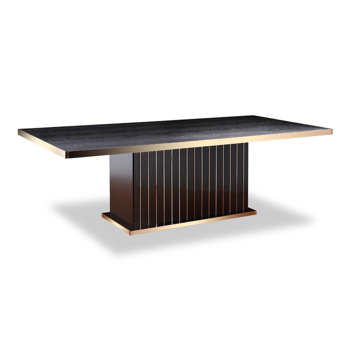 Talin Modern Black Crocodile & Rosegold Dining Table by VIG Furniture - View 6