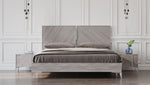 Eastern King Alexa Italian Modern Grey Bedroom Set