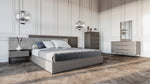 Enzo Italian Modern Grey Oak & Fabric Bed w/ Nightstands by VIG Furniture - View 7
