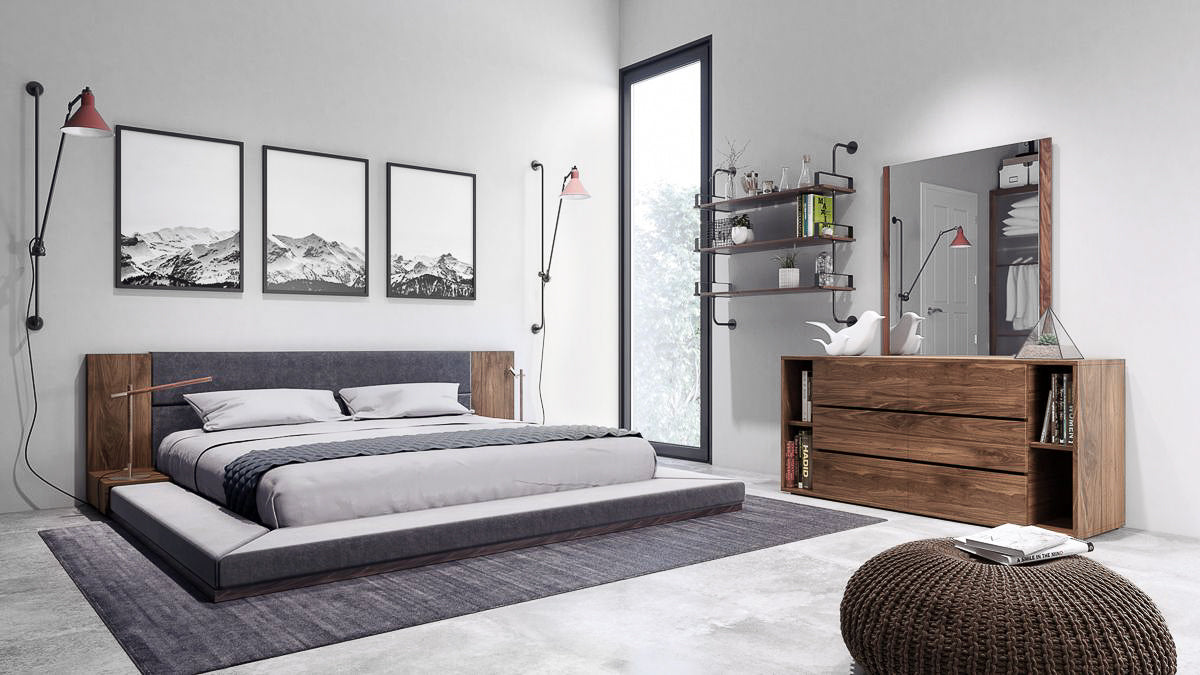 Jagger Modern Walnut Dresser & Mirror Set by VIG Furniture - View 5