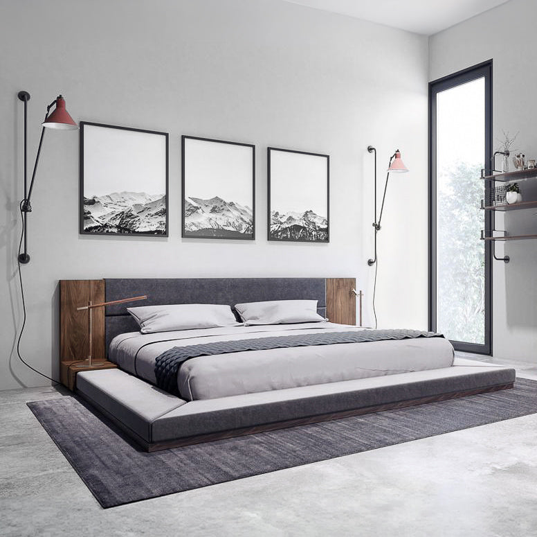 Jagger Modern Dark Grey & Walnut Bed by VIG Furniture - View 8