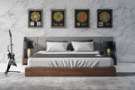 Janice - Modern Grey Fabric and Walnut Bed and Nightstands by VIG Furniture - View 3