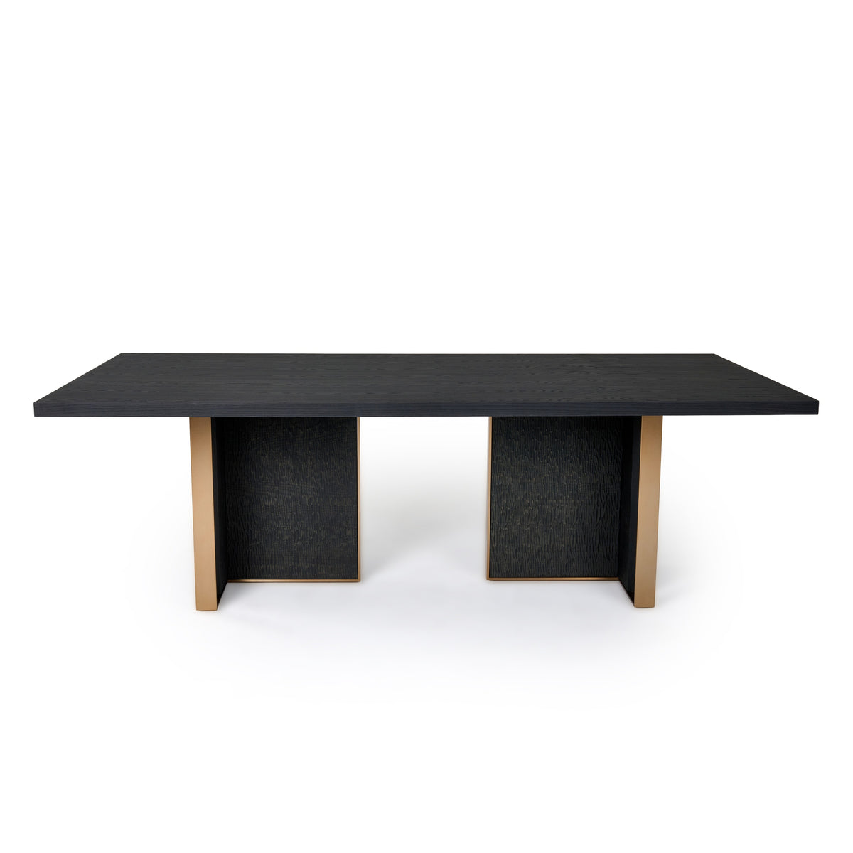 Tasha - Modern Black Ash + Brushed Gold Rectangular Dining Table by VIG Furniture - View 1