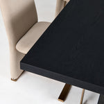 Tasha - Modern Black Ash + Brushed Gold Rectangular Dining Table by VIG Furniture - View 14