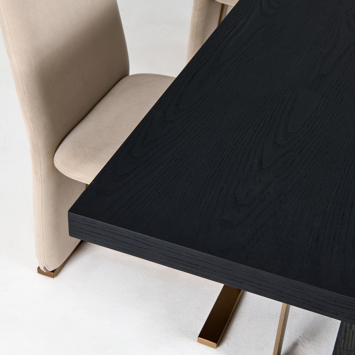 Tasha - Modern Black Ash + Brushed Gold Rectangular Dining Table by VIG Furniture - View 14