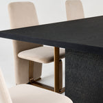 Tasha - Modern Black Ash + Brushed Gold Rectangular Dining Table by VIG Furniture - View 15