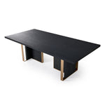 Tasha - Modern Black Ash + Brushed Gold Rectangular Dining Table by VIG Furniture - View 5