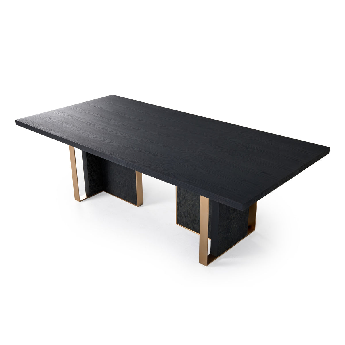 Tasha - Modern Black Ash + Brushed Gold Rectangular Dining Table by VIG Furniture - View 5
